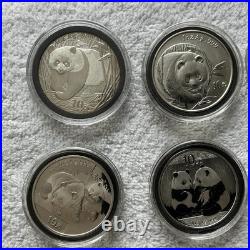 Silver Panda Set of 23 Coins Year 2002-2025 +bonus silver Plated 18 Coins