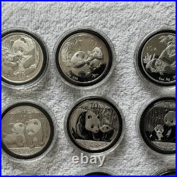 Silver Panda Set of 23 Coins Year 2002-2025 +bonus silver Plated 18 Coins