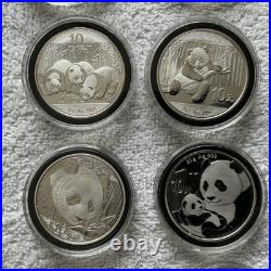 Silver Panda Set of 23 Coins Year 2002-2025 +bonus silver Plated 18 Coins