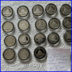 Silver Panda Set of 23 Coins Year 2002-2025 +bonus silver Plated 18 Coins