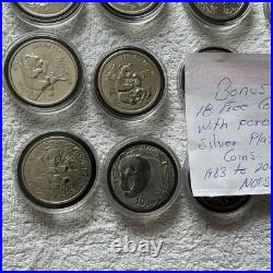 Silver Panda Set of 23 Coins Year 2002-2025 +bonus silver Plated 18 Coins