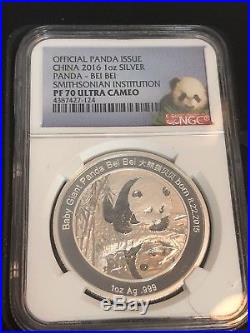 Smithsonian Institution Panda Issue Set PF70 Ultra Cameo 2014 2015 2016 1oz Coin