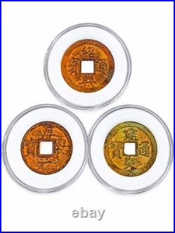 Southern Song Dynasty Coins Set Shaoxing 3 Ancient Coins Collection