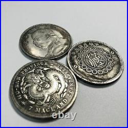 Special rare! Set of 3 old coins Republic of China Ginryu