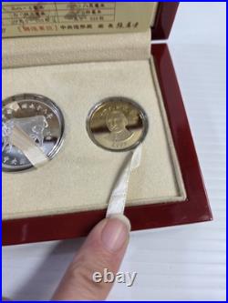 Taiwan China 1998 Year of The Ox 100 Dollars 1oz Silver Coin, Set of 3 coins