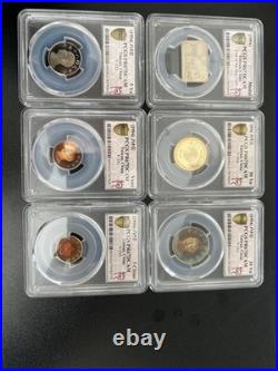 Taiwan, China Nd 1994 6 Coin Proof Set All Pcgs Pr67dcam Some Monster Toned Rare