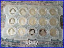 The 15 2011 1oz Chinese Silver Panda coin Set In Orginal Plastic Case