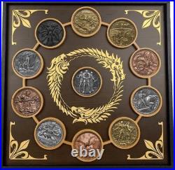 The Elder Scrolls Online Commemorative Coin Set Framed Display Case ESO NEW