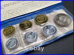 The People's Bank of China Chinese silver coin Mint set in blue case 1980