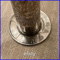 Two 1934 Chinese Silver Dollar Set Manchu Qing Dynasty/Sun Yat-Sen Salt & Pepper