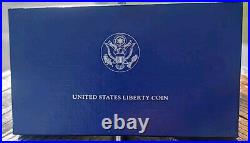 USA 1986 Liberty Silver Proof Coin Set $1/Half $ Box & Cert UNTOUCHED! ? Steal