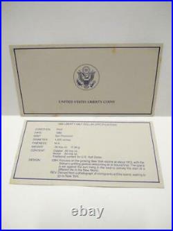 United States 1986 Liberty Silver Proof Coin Set $1 & Half $ Box & Cert (OC445)