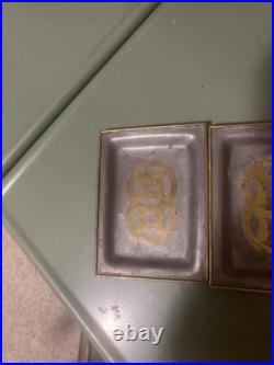 Vintage Chinese Hong Kong Pewter Brass Dish Coin Tray Metal China RARE SET OF 3