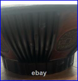 Vintage Pair of Chinese Wooden Bowls Brown/Black Coin Motif Antique Decorative